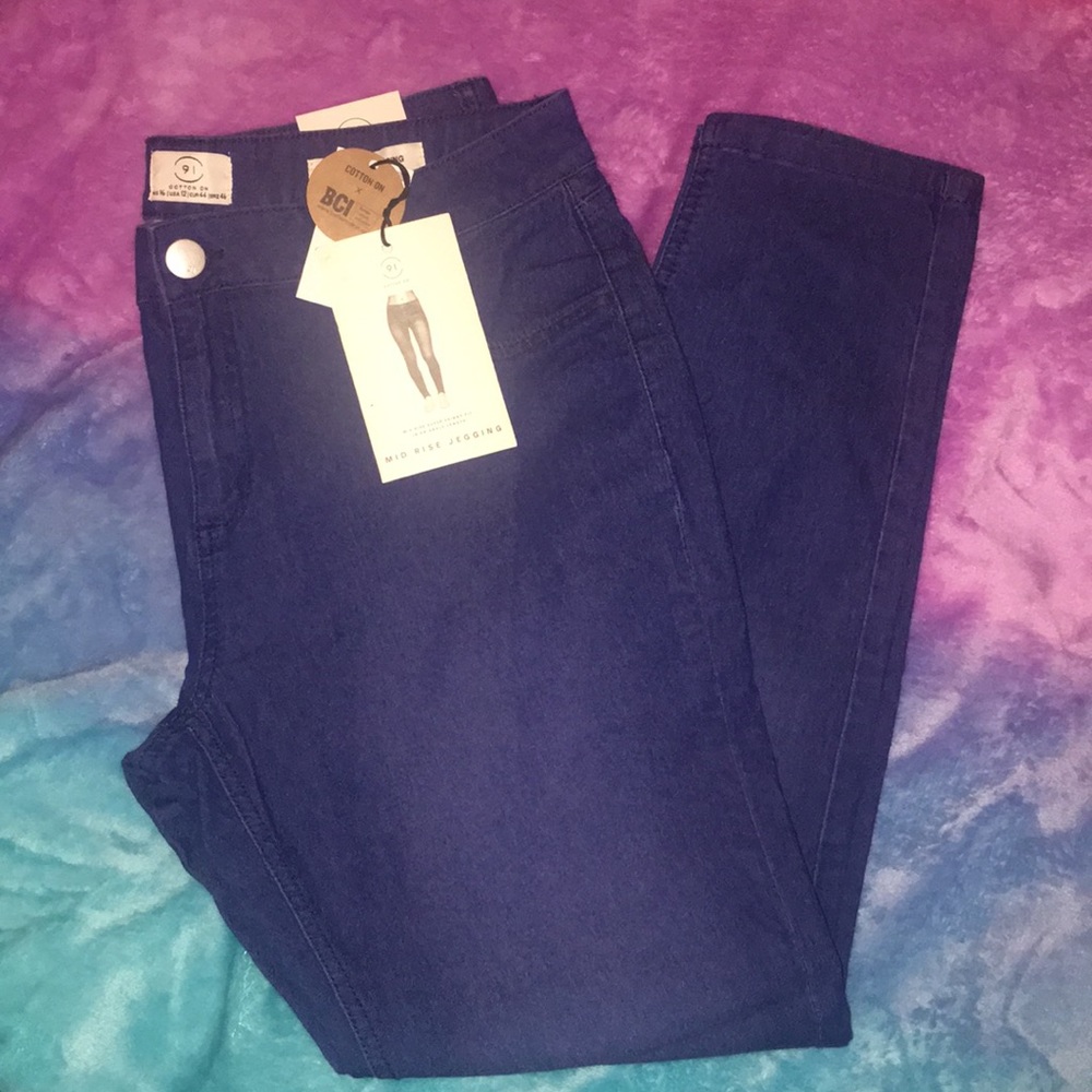 😎Mid Rise Jeggins Bright Blue